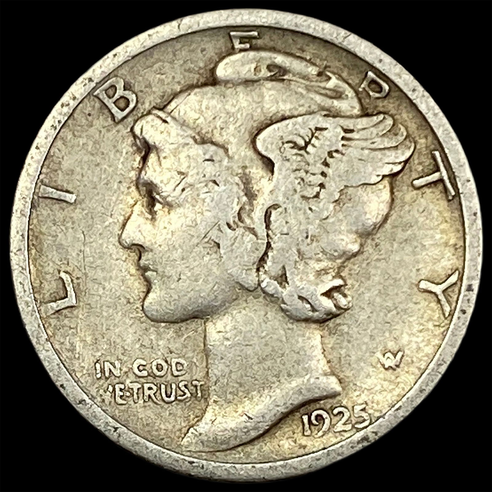 1925-S Silver Mercury Dime LIGHTLY CIRCULATED (1 of 2)