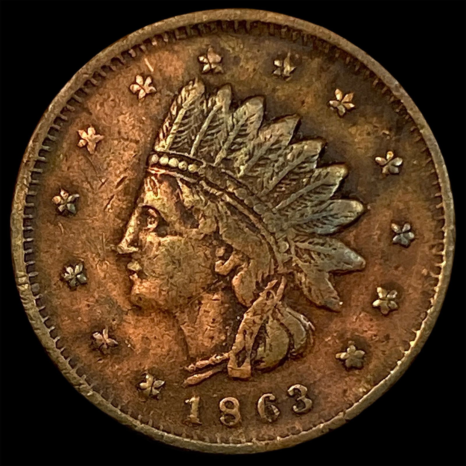 1863 Indian Head Cent LIGHTLY CIRCULATED (1 of 2)