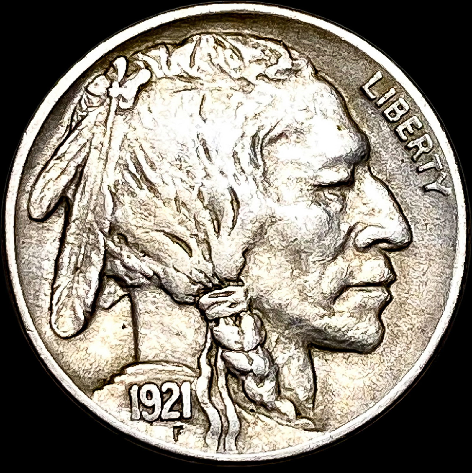 1921 Buffalo Nickel NEARLY UNCIRCULATED (1 of 2)
