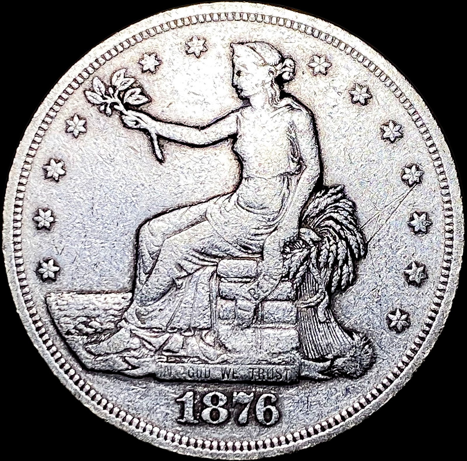 1876 Silver Trade Dollar NICELY CIRCULATED (1 of 2)