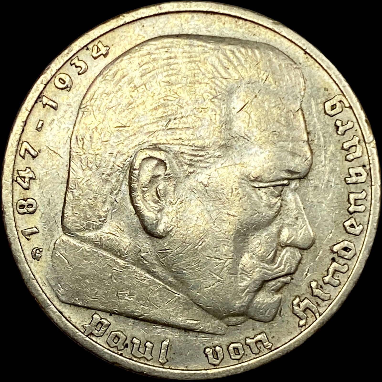 1936-G Germany Silver 5 Reichsmark CLOSELY UNCIRCULATED (1 of 2)