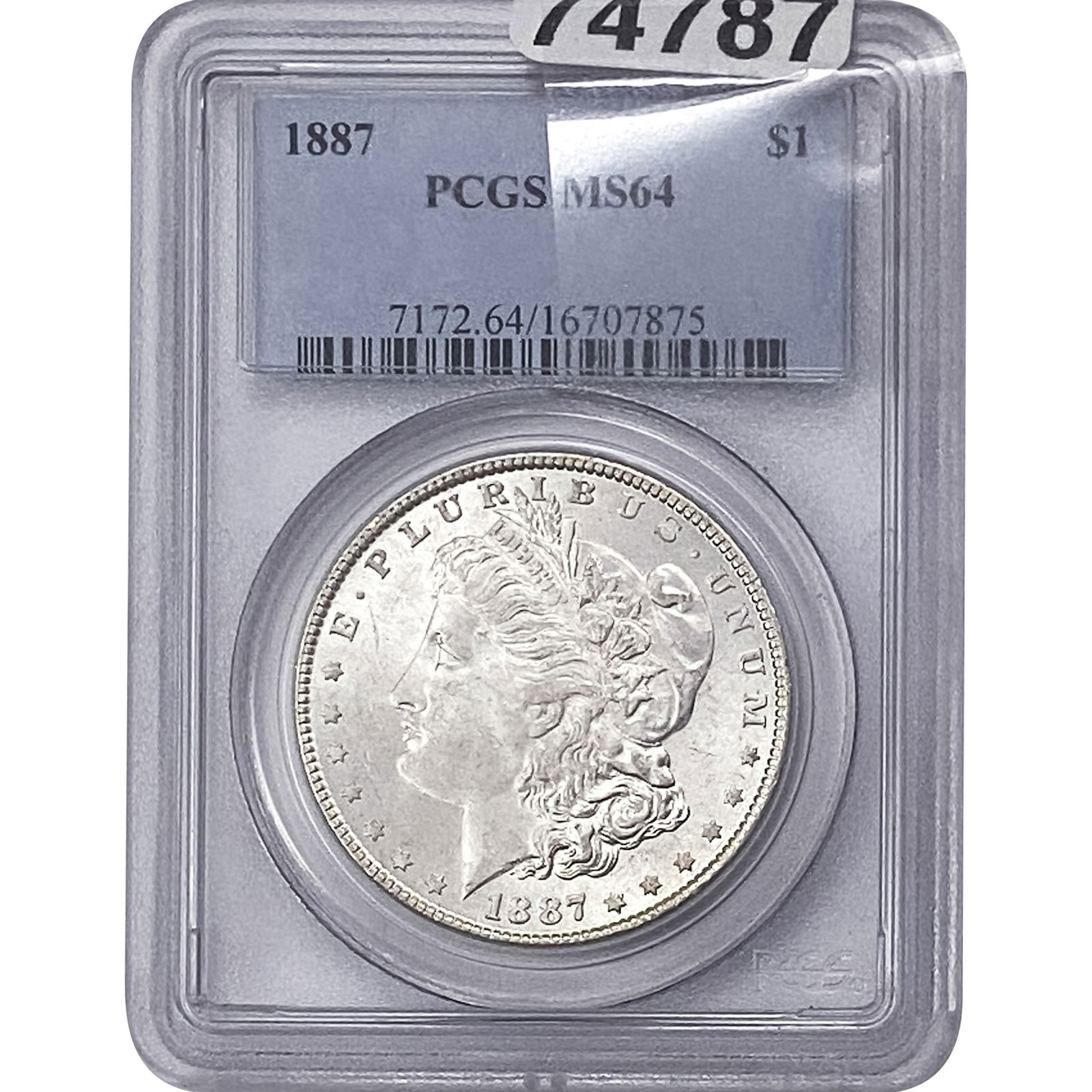 1887 Morgan Silver Dollar PCGS MS64 (1 of 2)