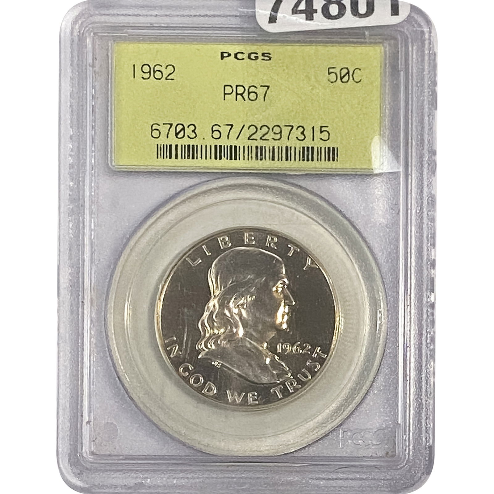 1962 Franklin Half Dollar PCGS PR67 (1 of 2)