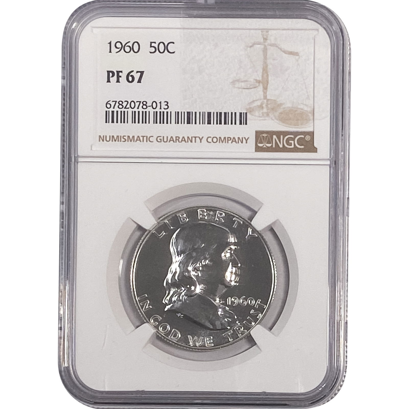 1960 Franklin Half Dollar NGC PF67 (1 of 2)