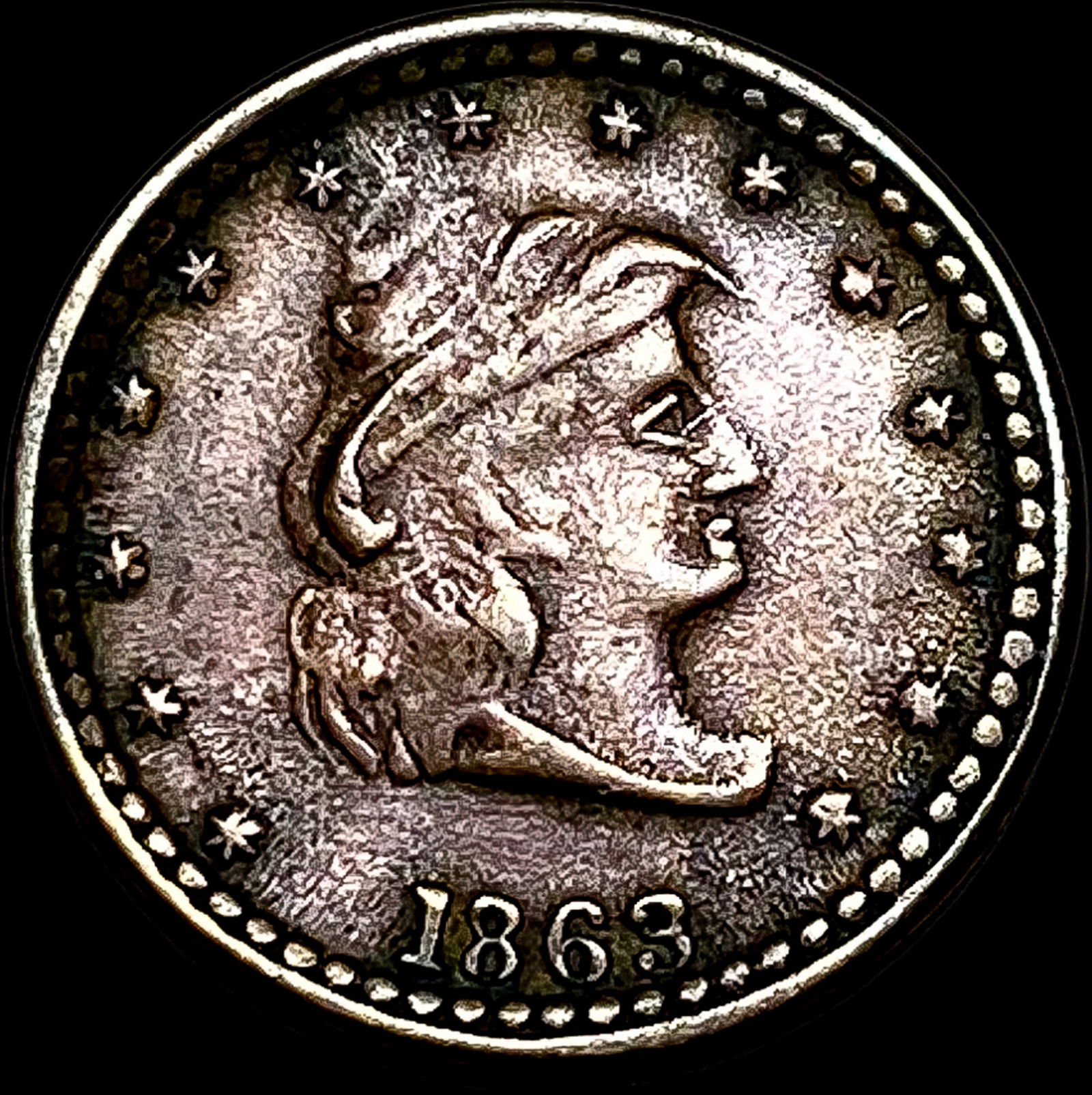 1863 Civil War Token-Our Navy LIGHTLY CIRCULATED (1 of 2)