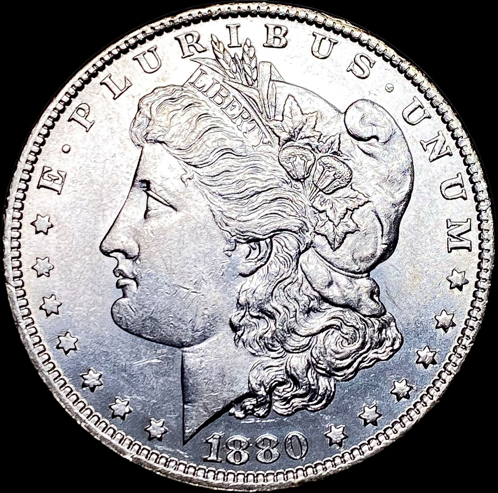 1880-O Micro O Silver Morgan Dollar CHOICE BU (1 of 2)