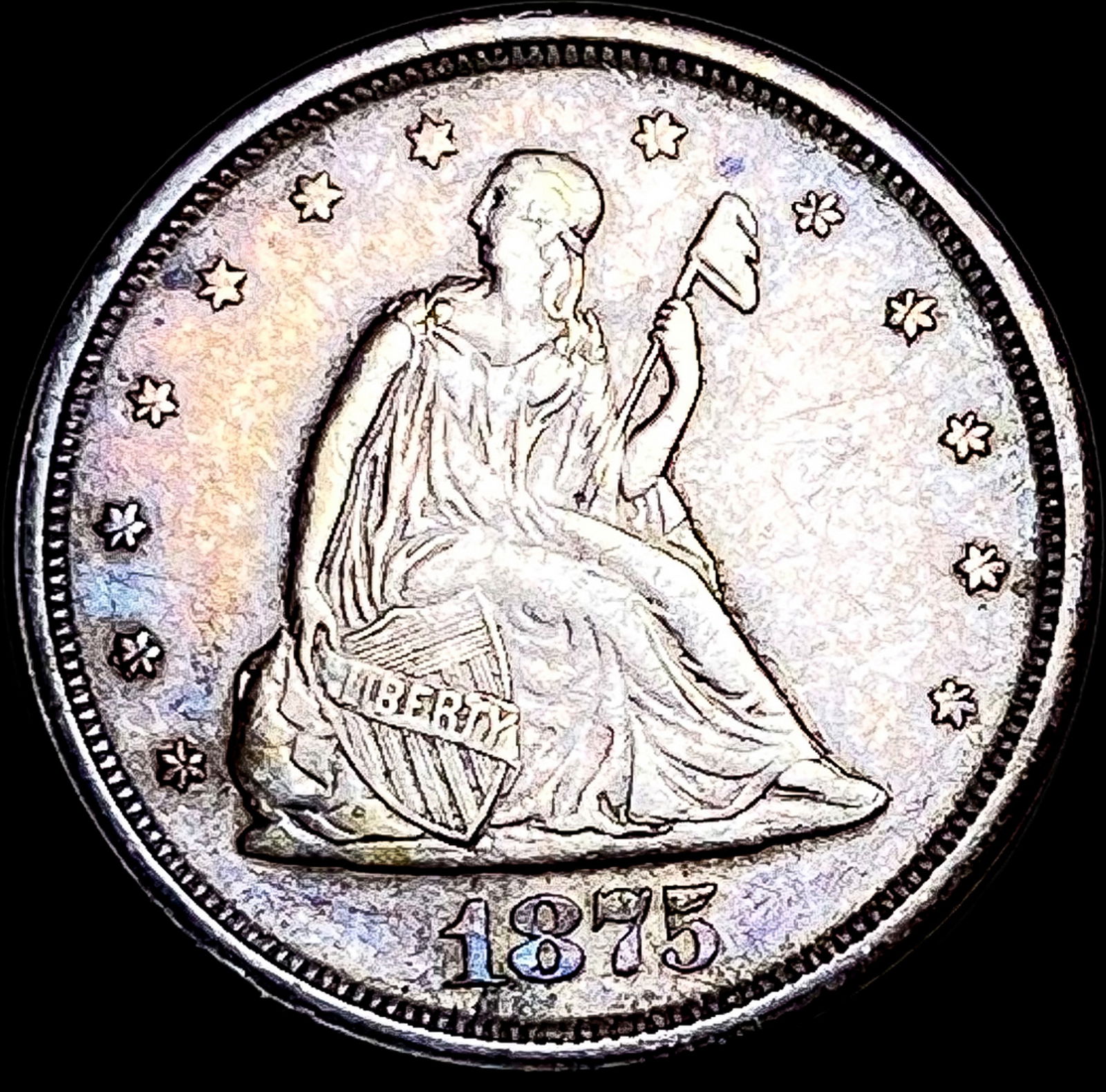 1875-S Silver Twenty Cents NEARLY UNCIRCULATED (1 of 2)