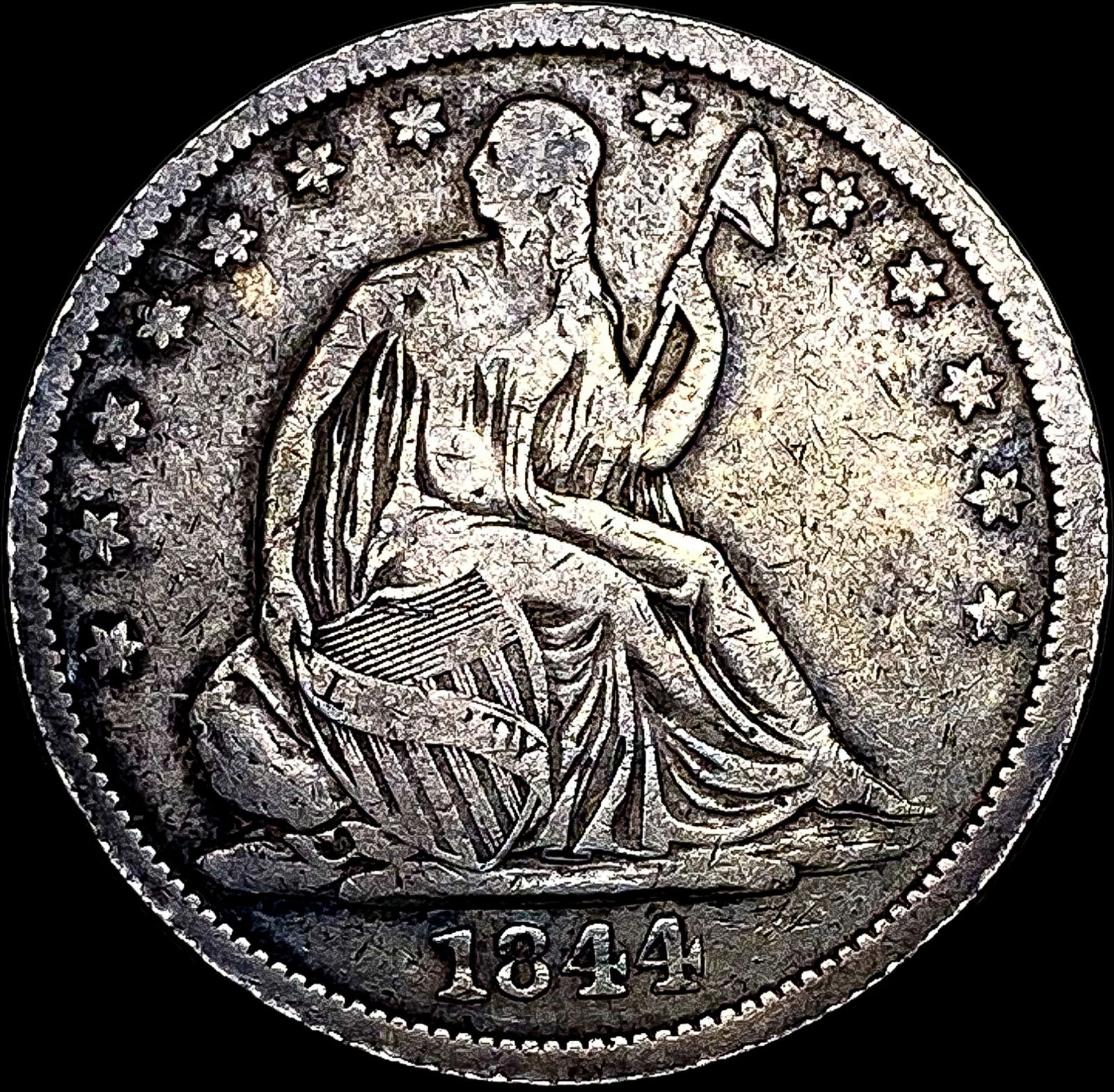 1844-O Seated Liberty Half Dollar LIGHTLY CIRCULATED (1 of 2)