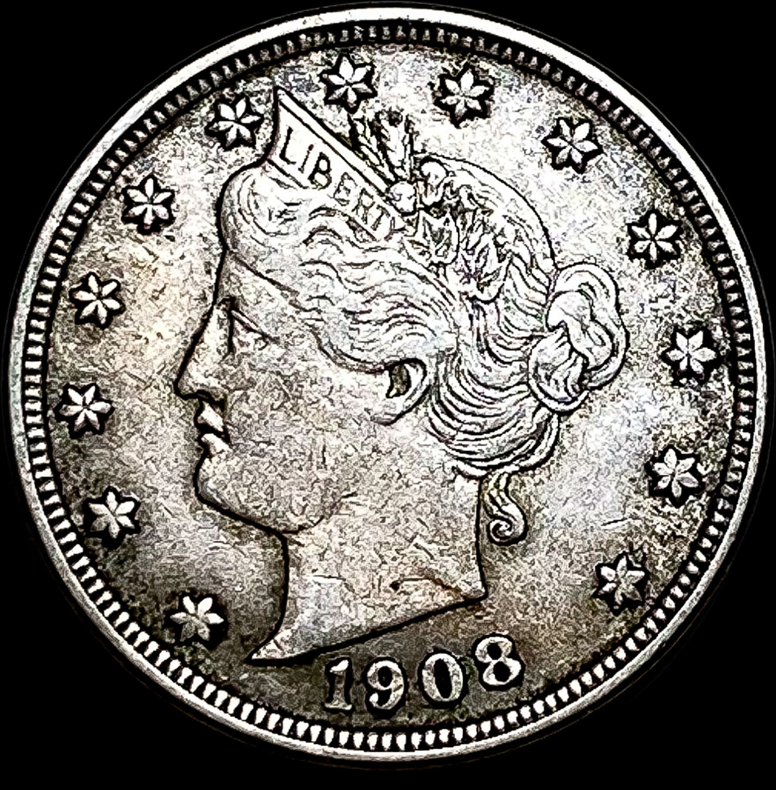1908 Liberty Head Nickel NEARLY UNCIRCULATED (1 of 2)