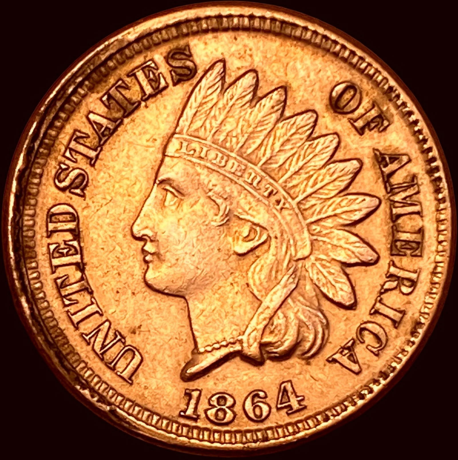 1864 Bronze Indian Head Cent CLOSELY UNCIRCULATED (1 of 2)