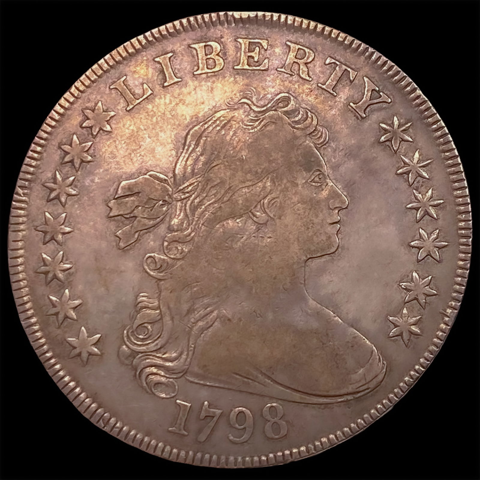 1798 Lg Eagle Draped Bust Dollar NEARLY UNCIRCULATED (1 of 2)