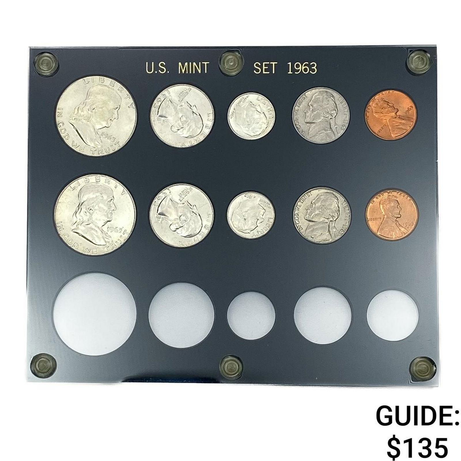 [10 Coins] 1963 LIberty U.S. Mint Set (1 of 2)