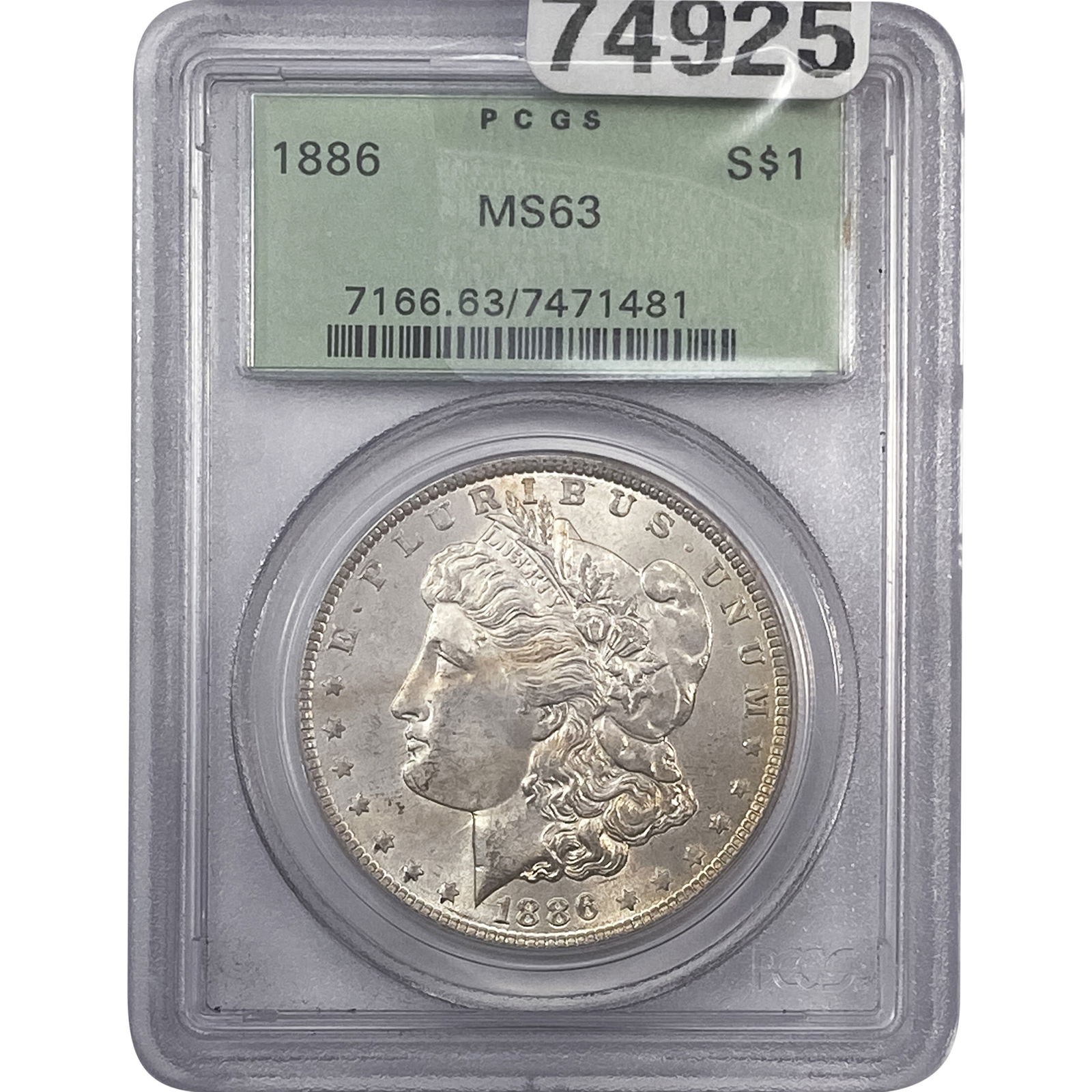 1886 Morgan Silver Dollar PCGS MS63 (1 of 2)