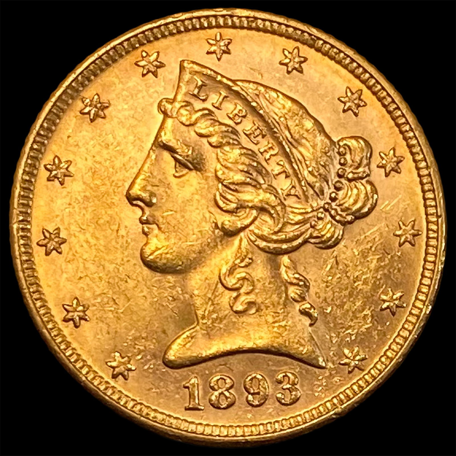 1893 Liberty Head Half Eagle $5 Gold UNCIRCULATED (1 of 2)