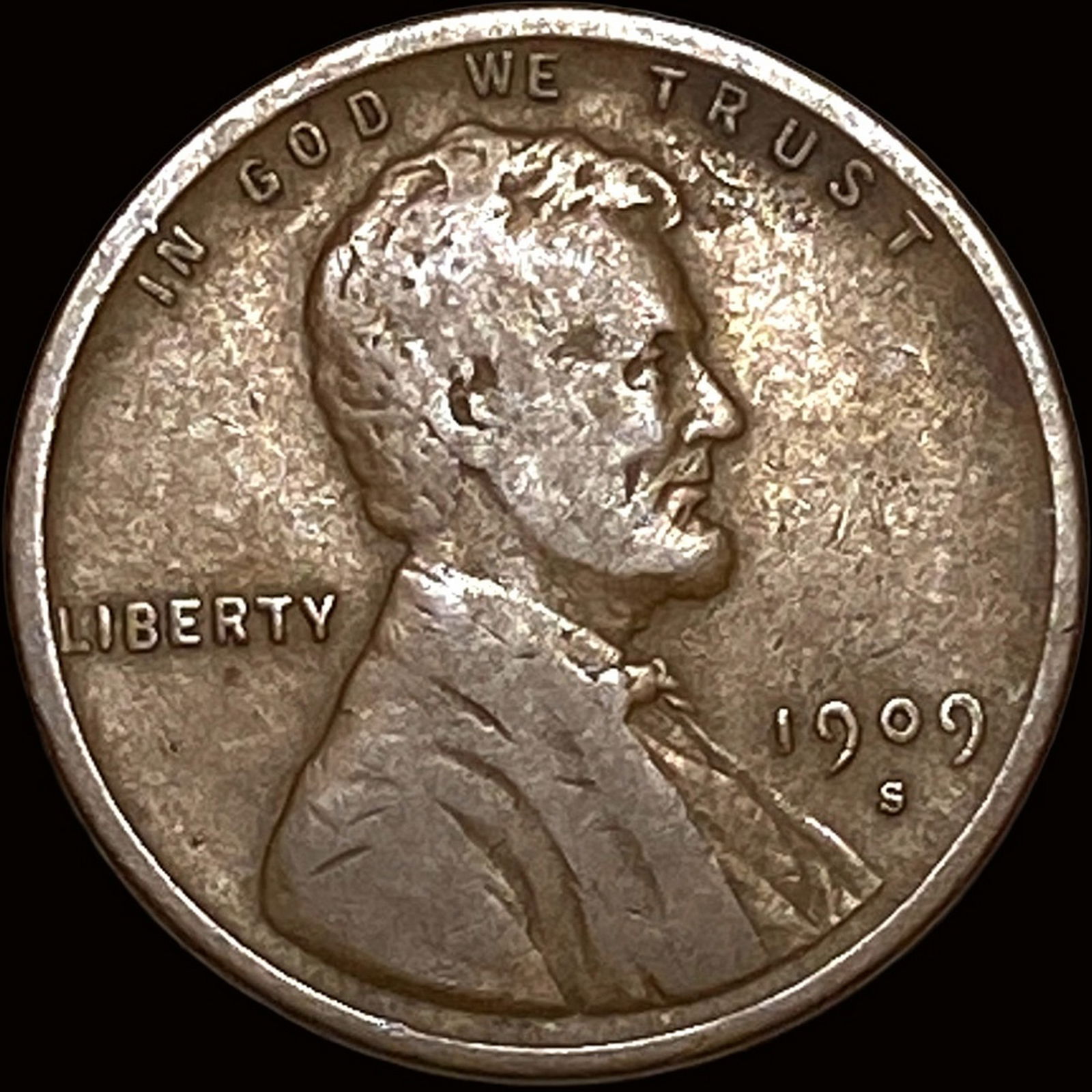 1909-S Lincoln Wheat Cent  LIGHTLY CIRCULATED (1 of 2)