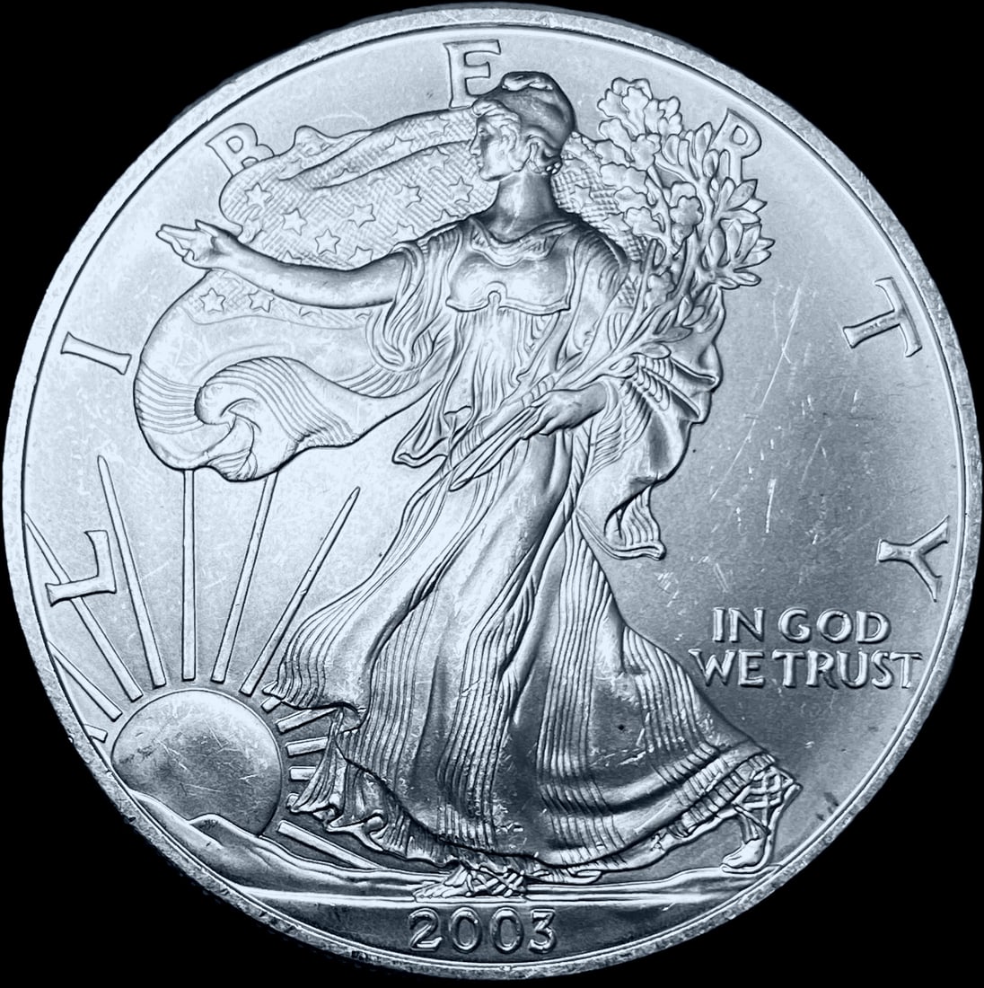 2003 1 oz Silver American Eagle $1 SUPERB GEM BU (1 of 2)