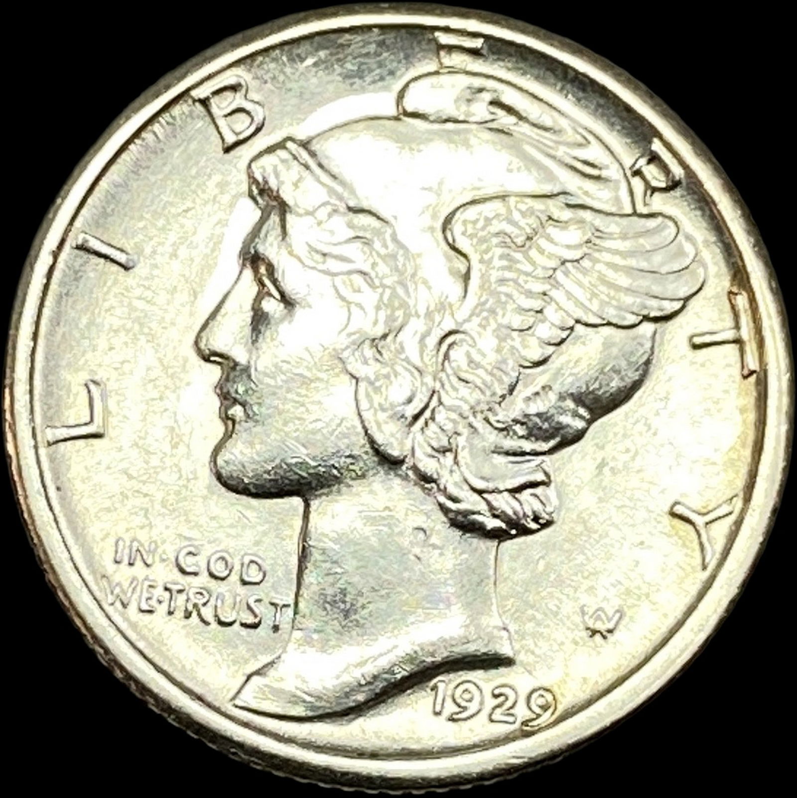 1929-S Silver Mercury Dime UNCIRCULATED (1 of 2)