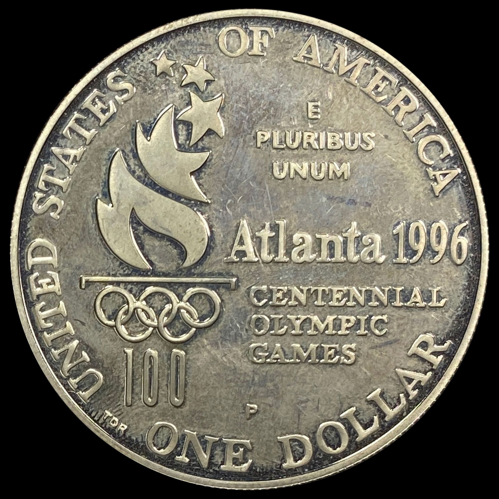 1996-P Silver Dollar Atlanta Olympics Rowing HIGH GRADE (1 of 2)