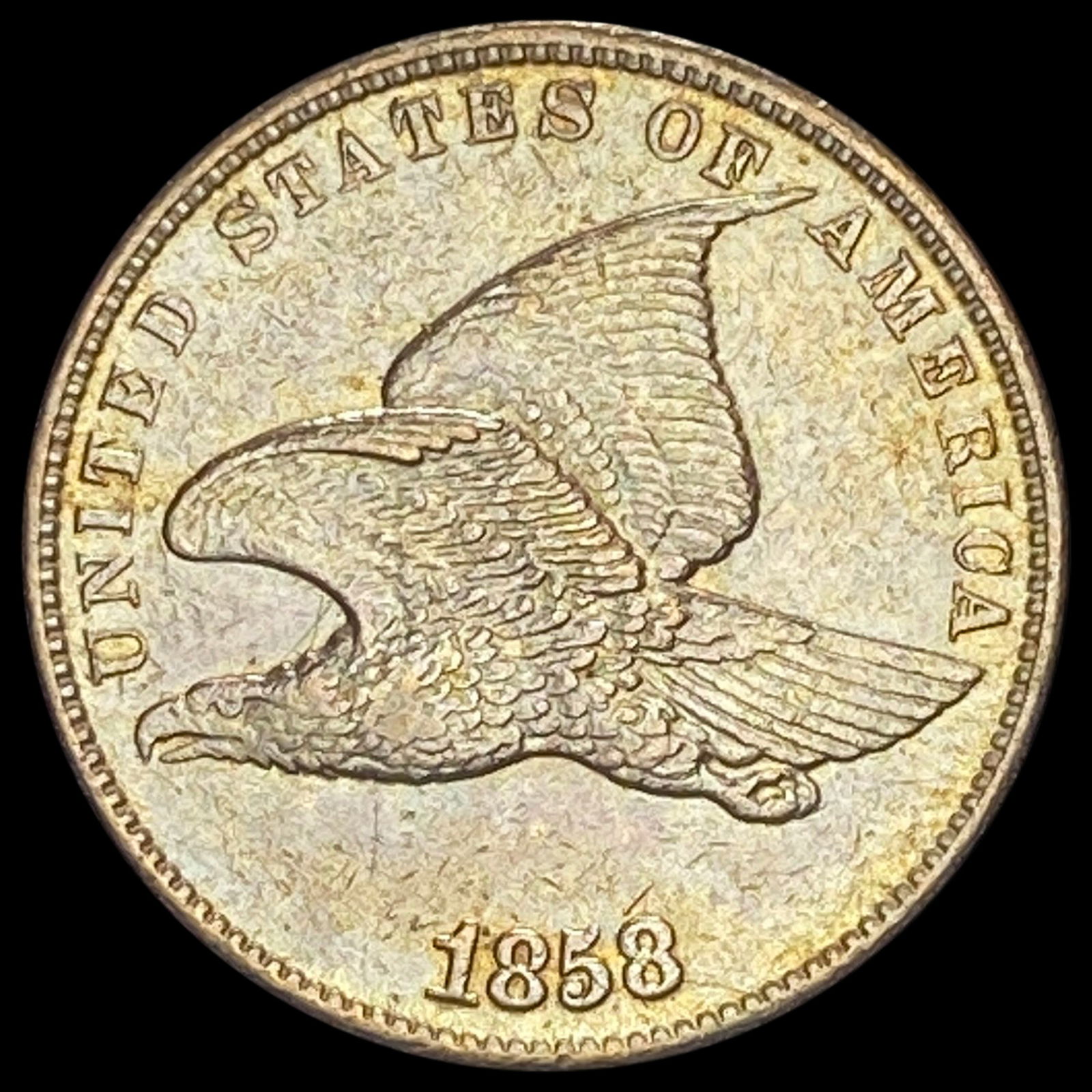1858 Copper-Nickel Flying Eagle Cent CLOSELY UNCIRCULATED (1 of 2)