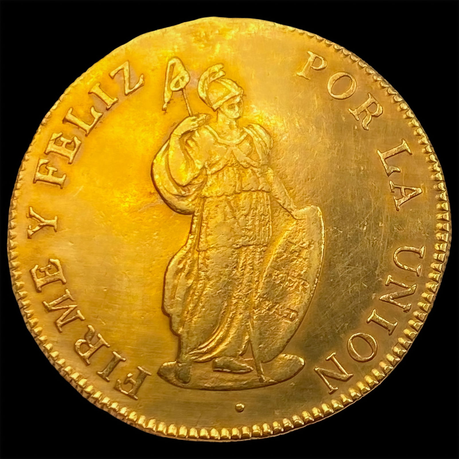 1833-MM Lima Peru Gold 8 Escudo .7615oz (1 of 2)