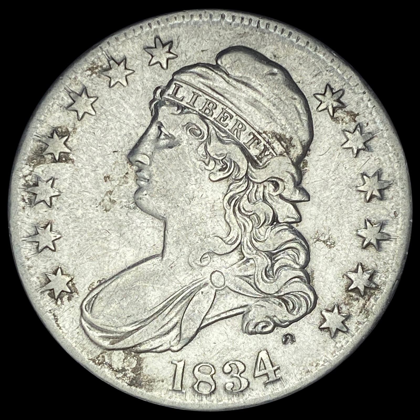 1834 Capped Bust Half Dollar NEARLY UNCIRCULATED (1 of 2)