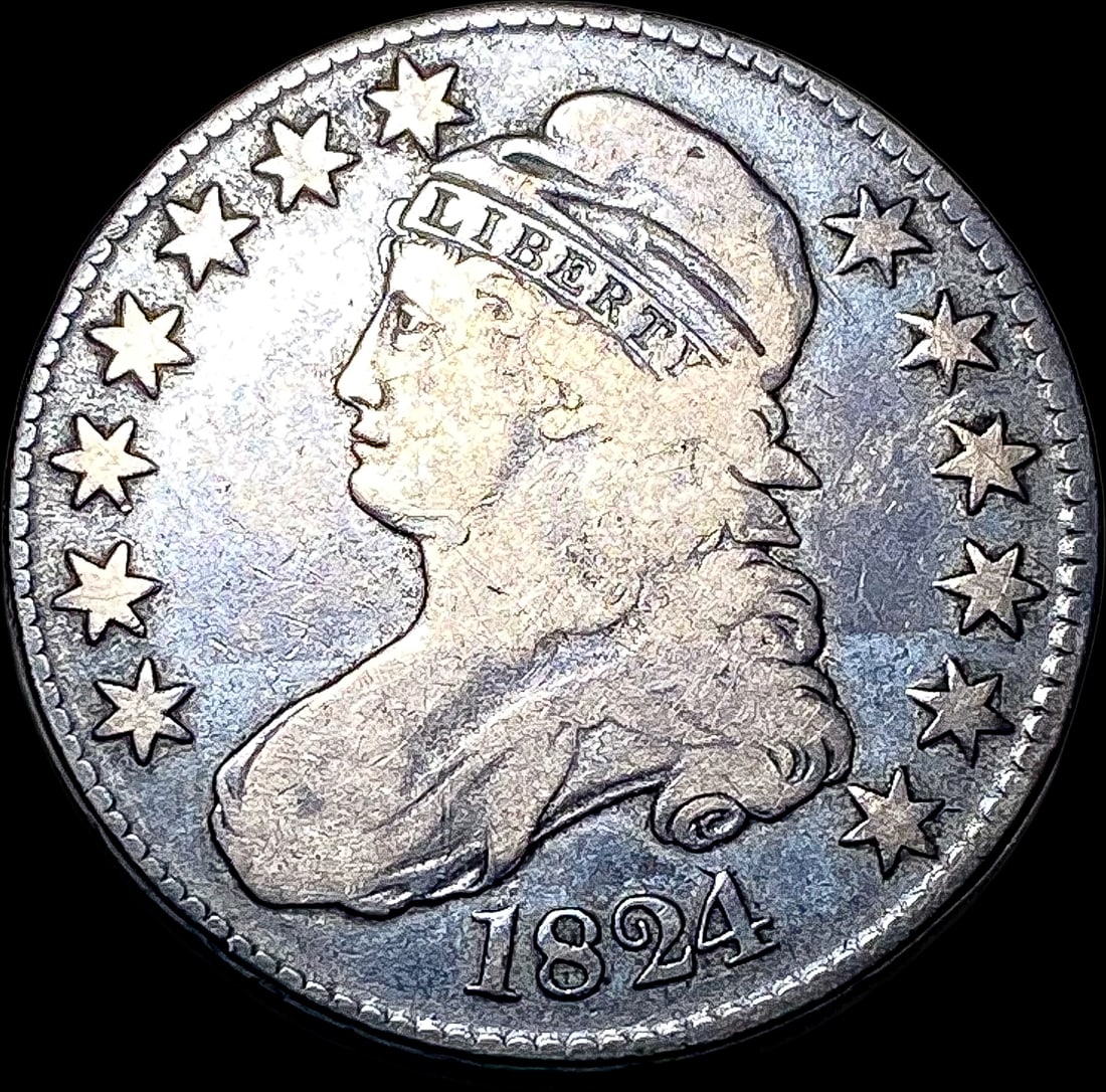 1824 Capped Bust Half Dollar NICELY CIRCULATED (1 of 2)
