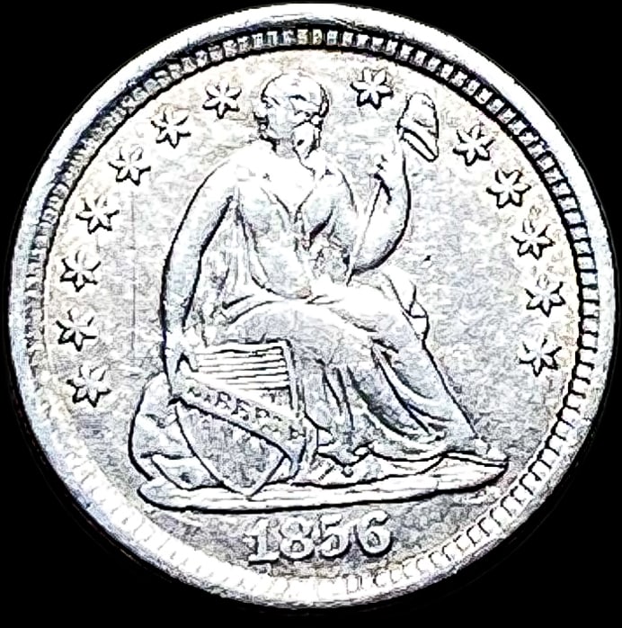 1856 Seated Liberty Half Dime CLOSELY UNCIRCULATED (1 of 2)