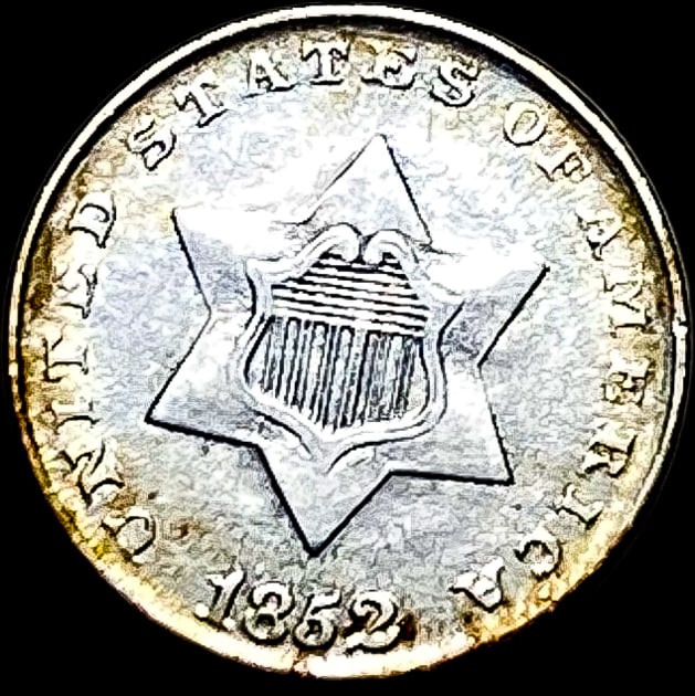 1852 Silver Three-Cent Piece CLOSELY UNCIRCULATED (1 of 2)