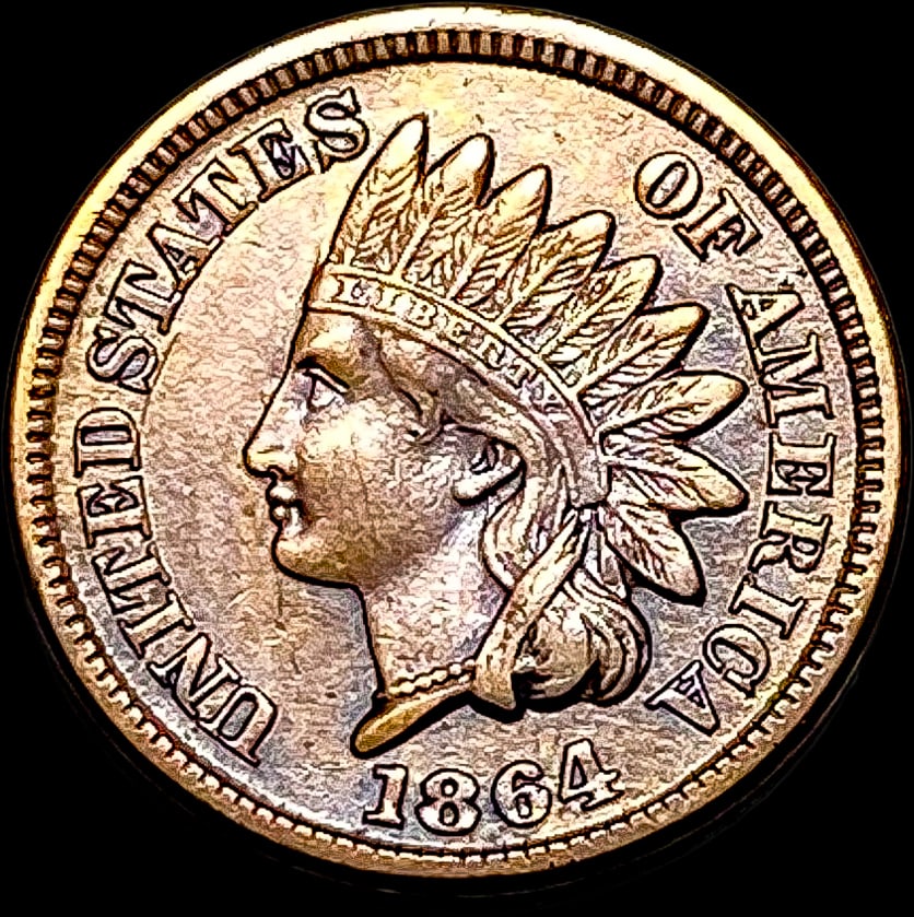 1864 Bronze Indian Head Cent NEARLY UNCIRCULATED (1 of 2)