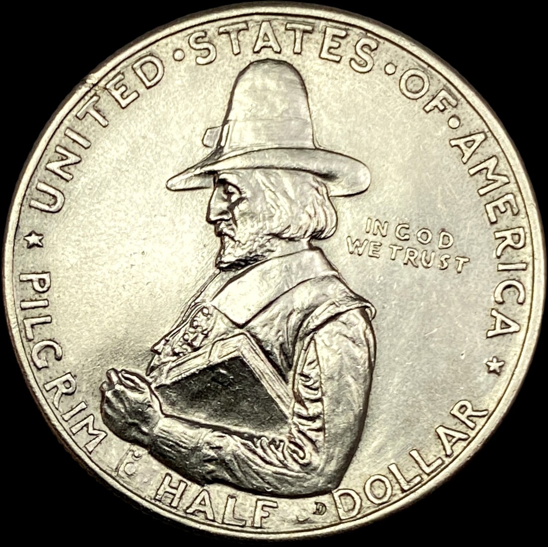 1920 Silver Pilgrim Tercentenary Half Dollar CLOSELY UNCIRCULATED (1 of 2)