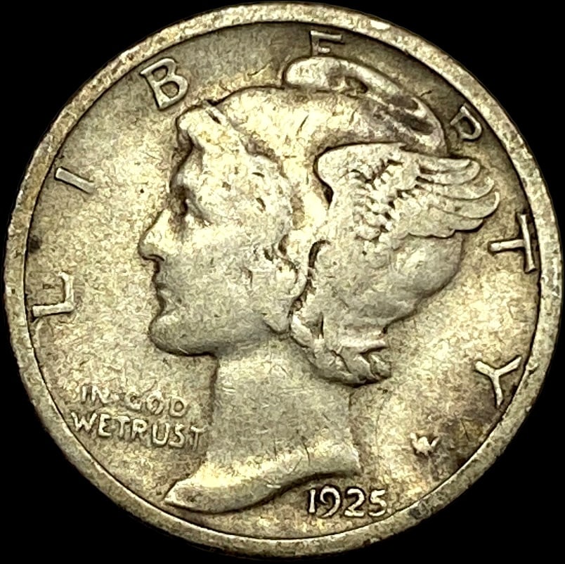1925-D Silver Mercury Dime LIGHTLY CIRCULATED (1 of 2)