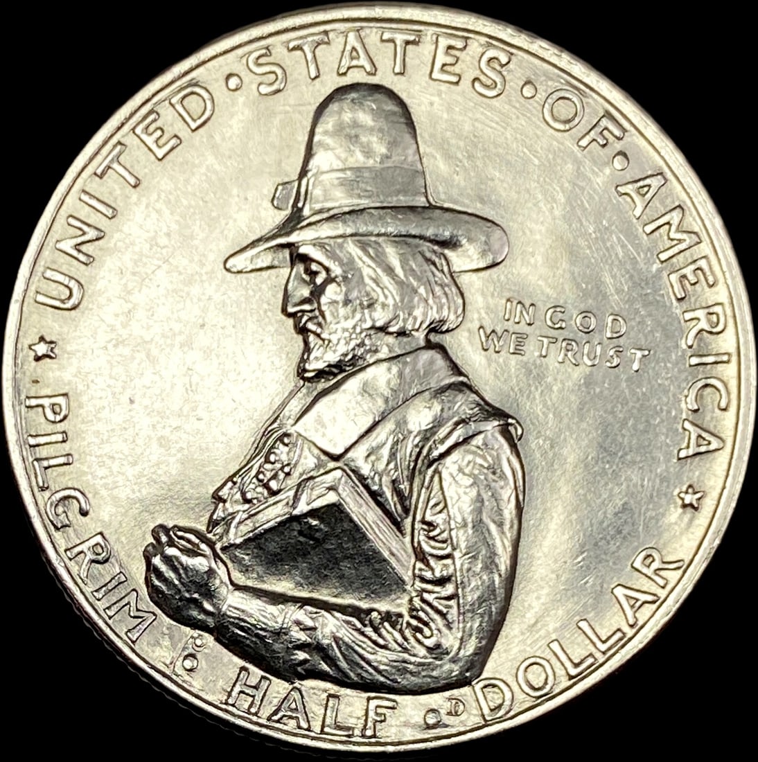 1920 Silver Pilgrim Tercentenary Half Dollar UNCIRCULATED (1 of 2)