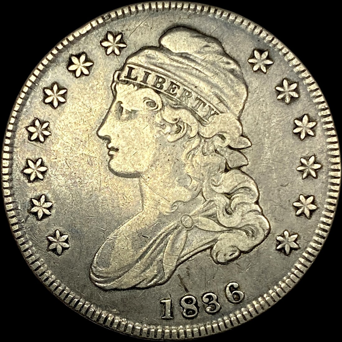 1836 Capped Bust Half Dollar LIGHTLY CIRCULATED (1 of 2)