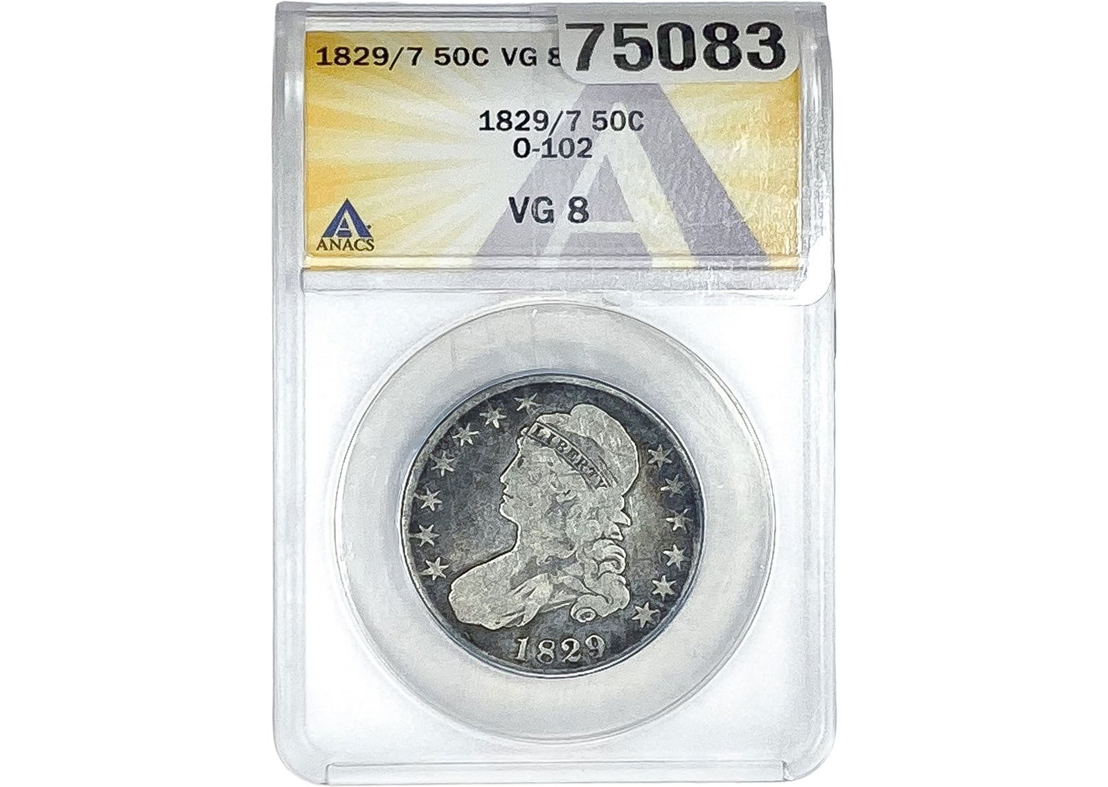 1829/7 Capped Bust Half Dollar ANACS VG8 (1 of 2)