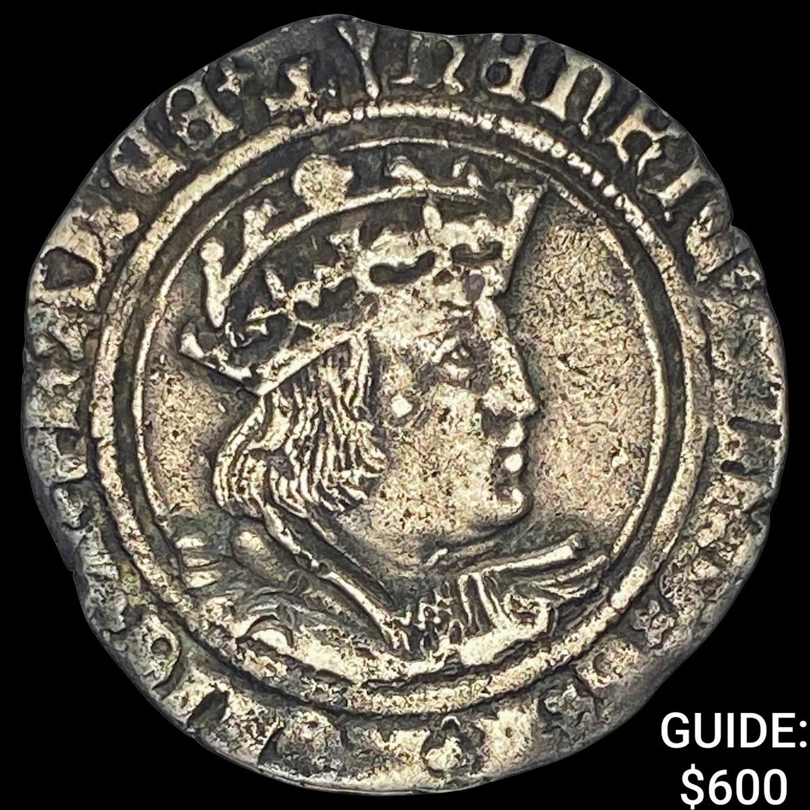 1526-1544 England Henry VIII Silver Groat NEARLY UNCIRCULATED (1 of 2)