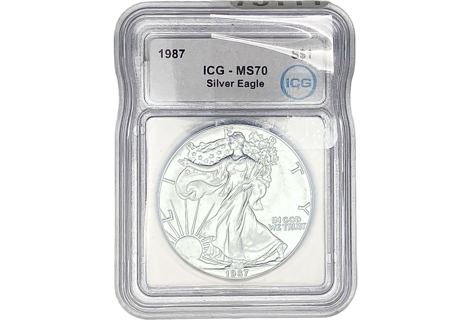1987 Silver Eagle ICG MS70 (1 of 2)