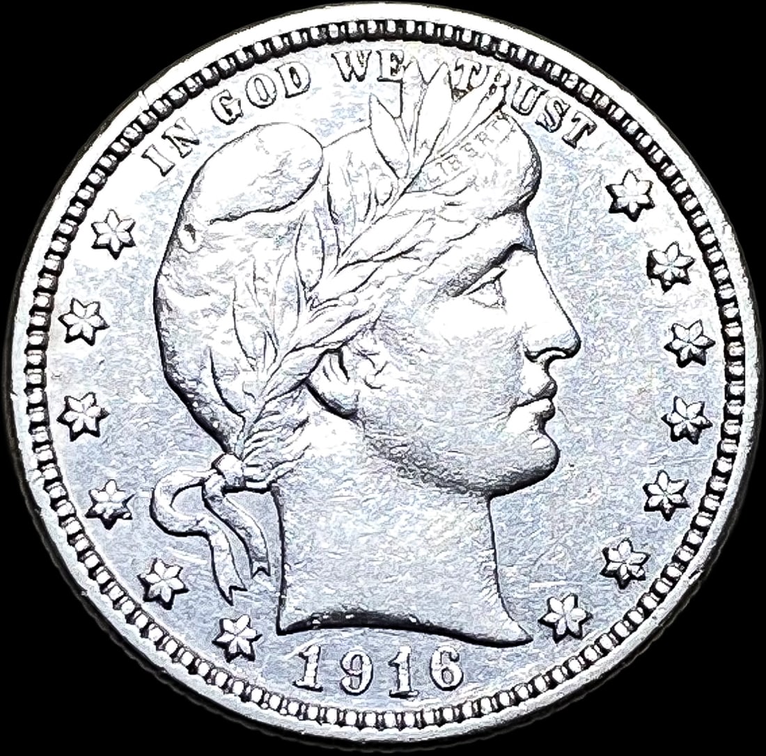 1916-D Silver Barber Quarter NEARLY UNCIRCULATED (1 of 2)