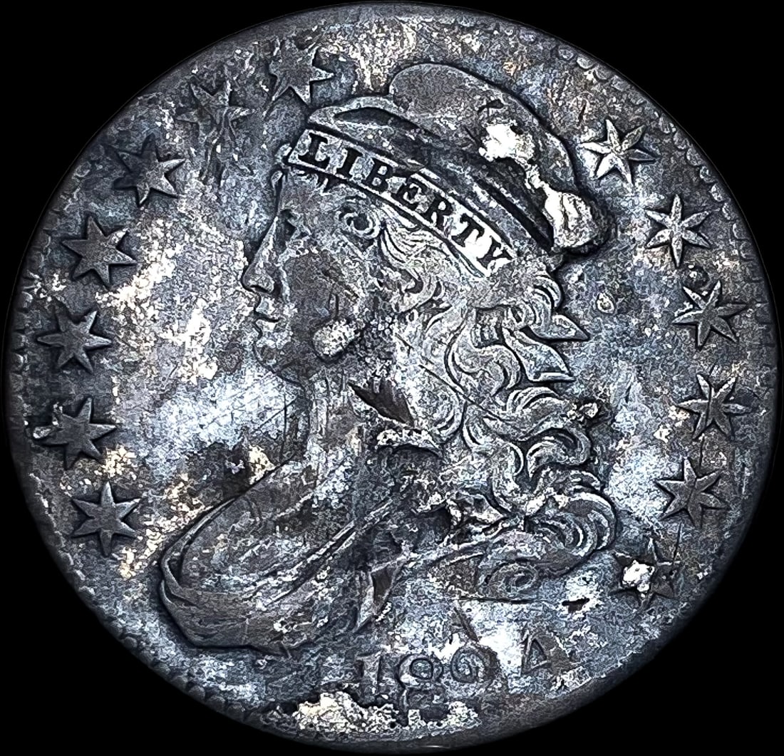 1824/1 Capped Bust Half Dollar LIGHTLY CIRCULATED (1 of 2)