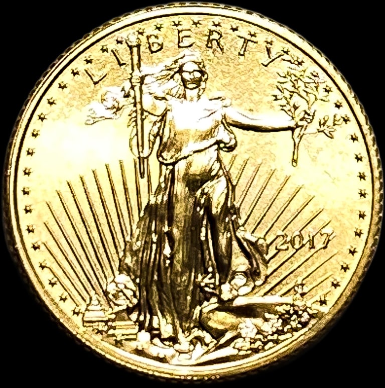 2017 1/10oz Gold American Eagle $5 SUPERB GEM BU (1 of 2)