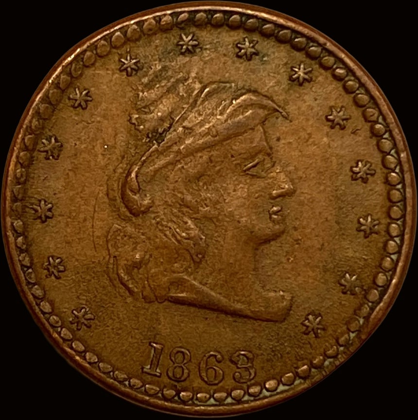 1863 Civil War Token-Our Navy NEARLY UNCIRCULATED (1 of 2)