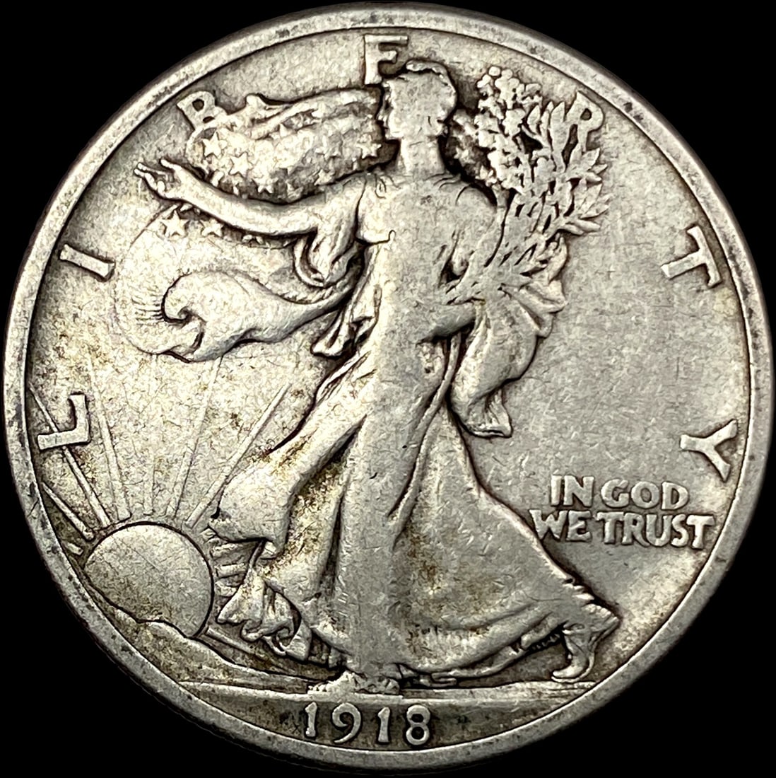 1918 Walking Liberty Half Dollar LIGHTLY CIRCULATED (1 of 2)