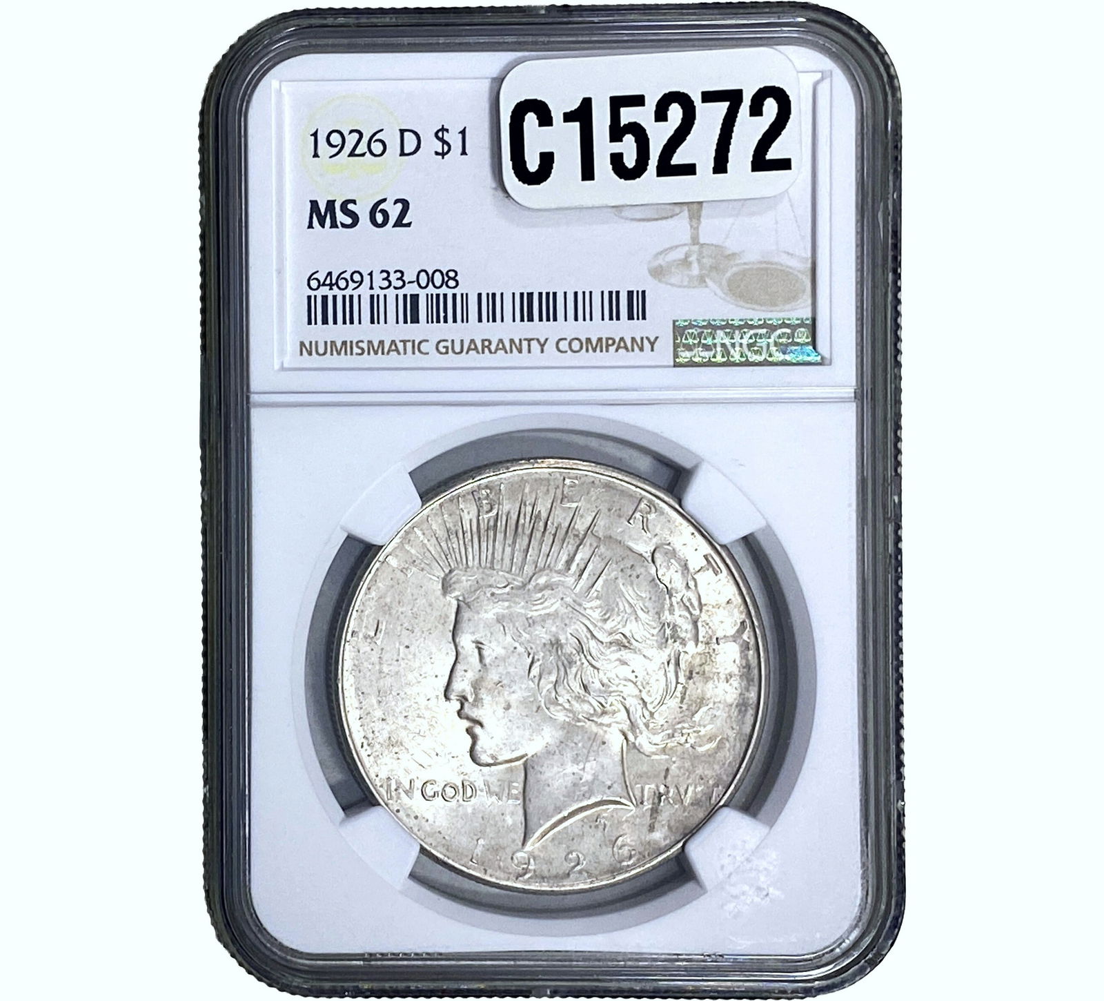 1926-D Silver Peace Dollar NGC MS62 (1 of 2)