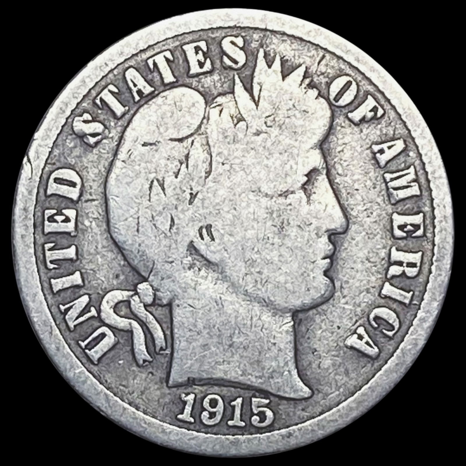 1915-S Barber Dime LIGHTLY CIRCULATED (1 of 2)