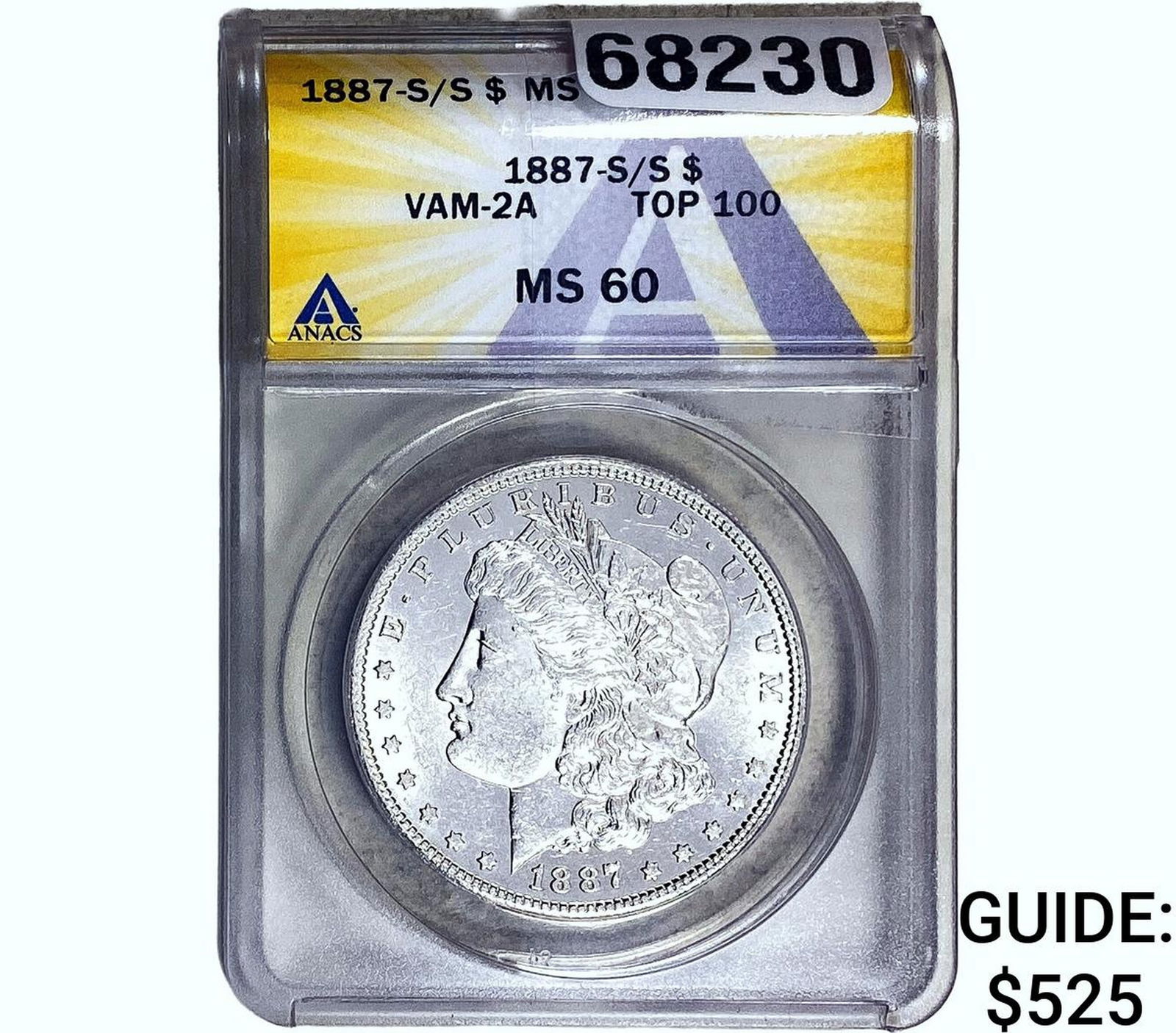 1887-S/S Morgan Silver Dollar ANACS MS60 Vam-2A (1 of 2)