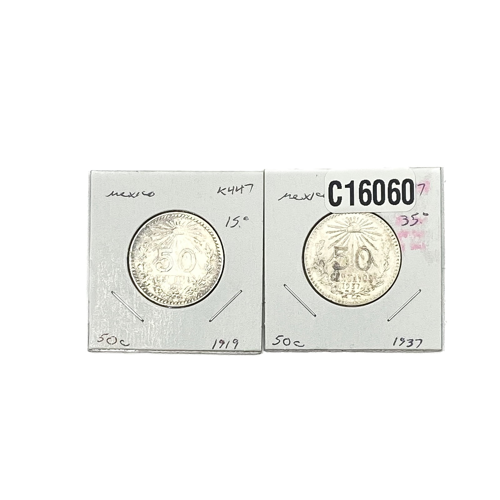 1919-1937 Silver Mexico Peso AU: 1919-1937 Silver Mexico Peso AU