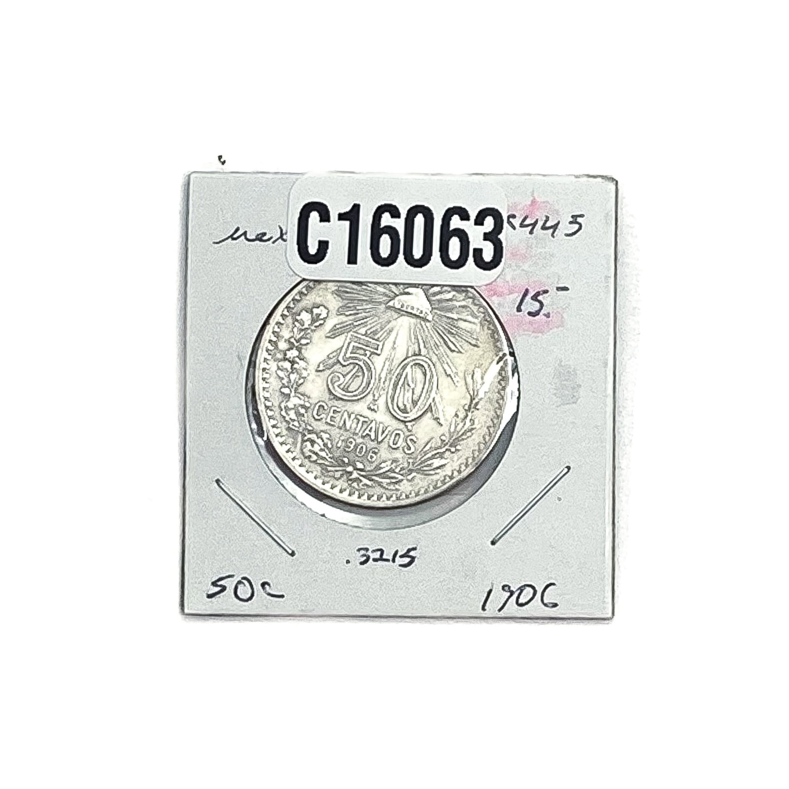 1906-M Silver Mexico Peso AU: 1906-M Silver Mexico Peso AU