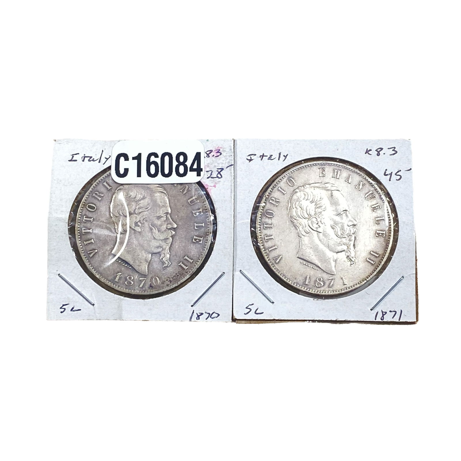 Various Dates Silver Italy 5 Lira VF (1 of 2)