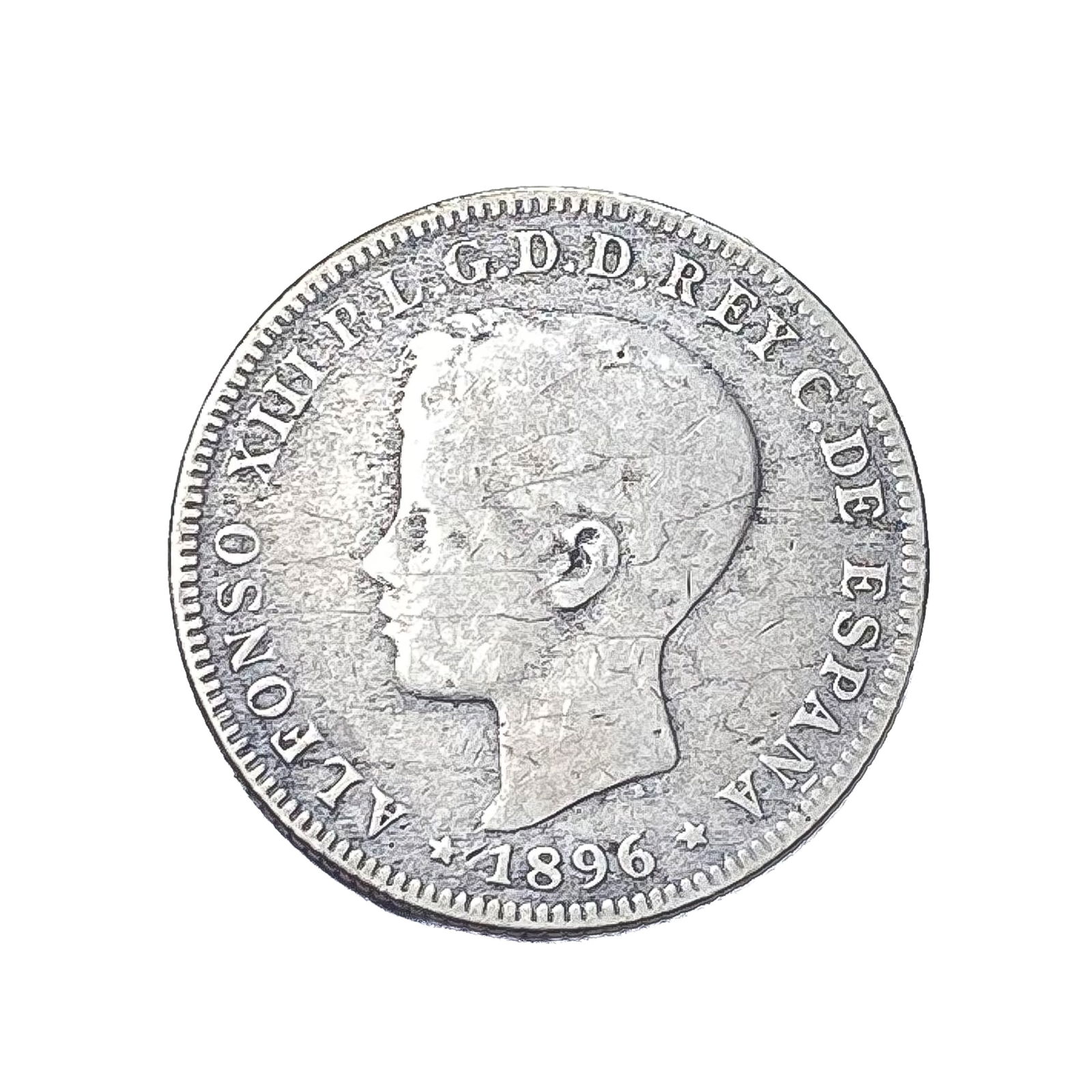 1896 Silver Puerto Rico 40C VF (1 of 2)