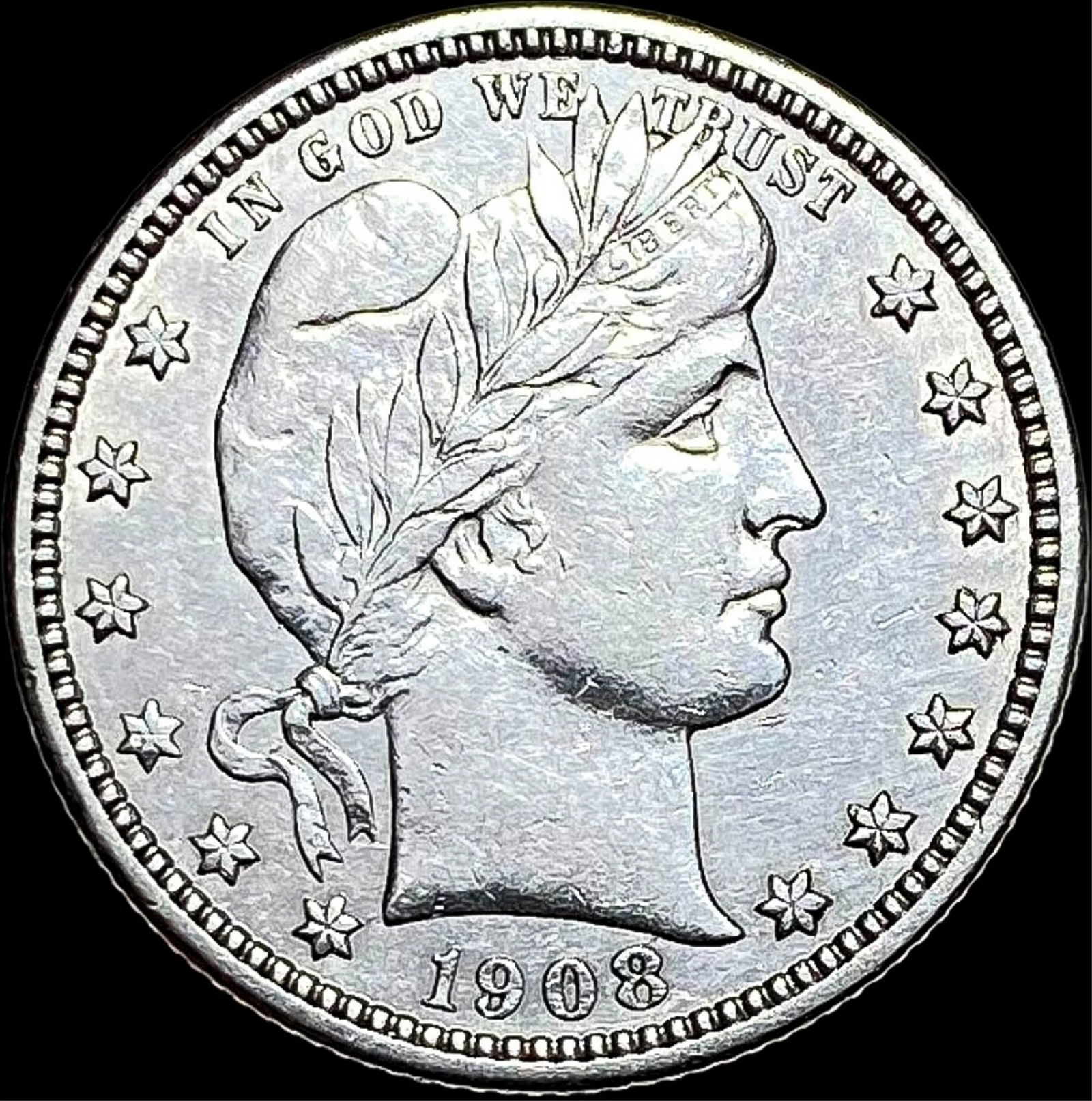 1908-D Barber Quarter CLOSELY UNCIRCULATED (1 of 2)