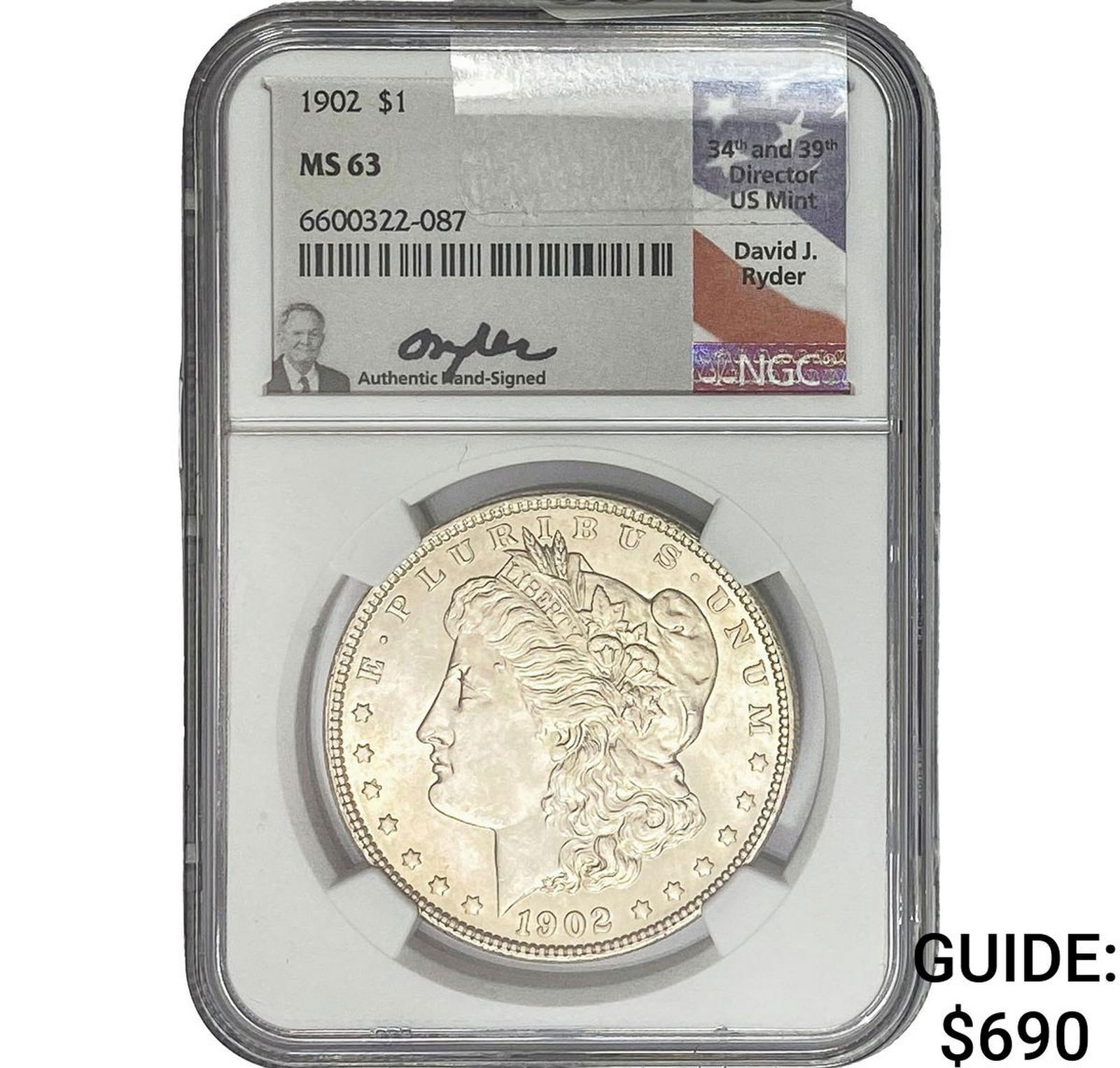 1902 Morgan Silver Dollar NGC MS63 (1 of 2)